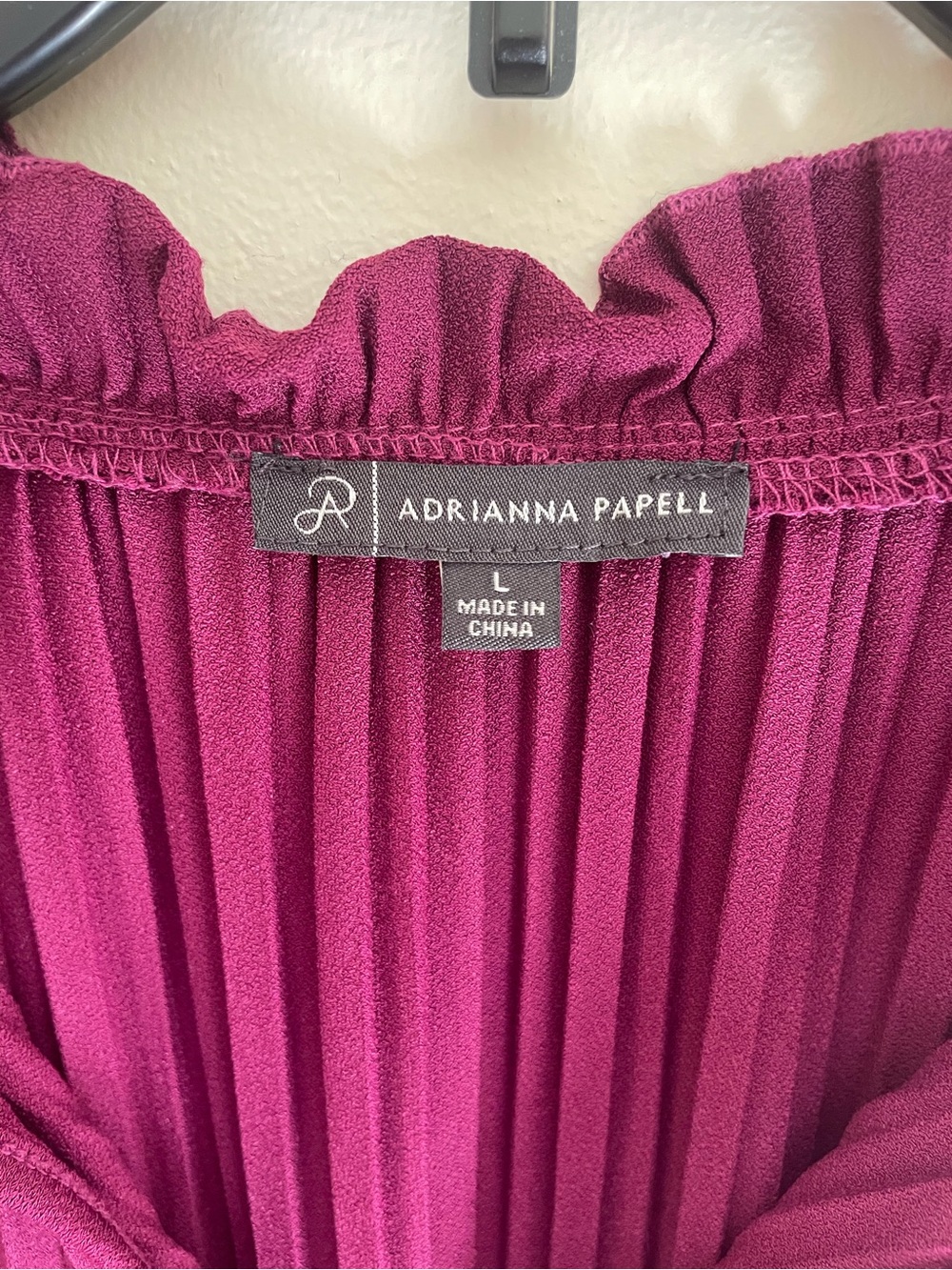 Pleated Ruffle-Neck Blouse - Picture 2 of 4